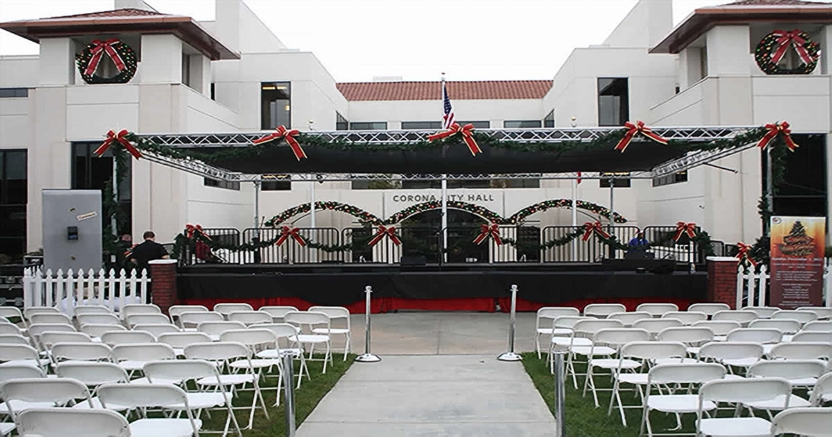 Multi-level 32x20 Stage at Corona City Hall