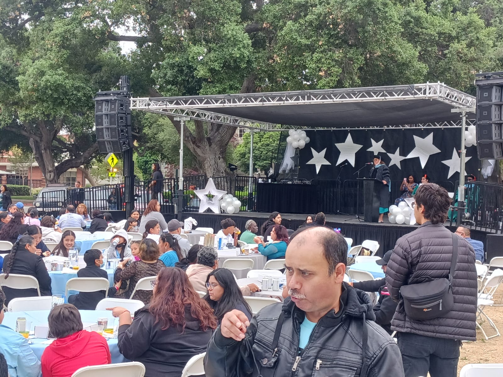 24 x 16 x 3 Steeldeck Stage with Line Arrays