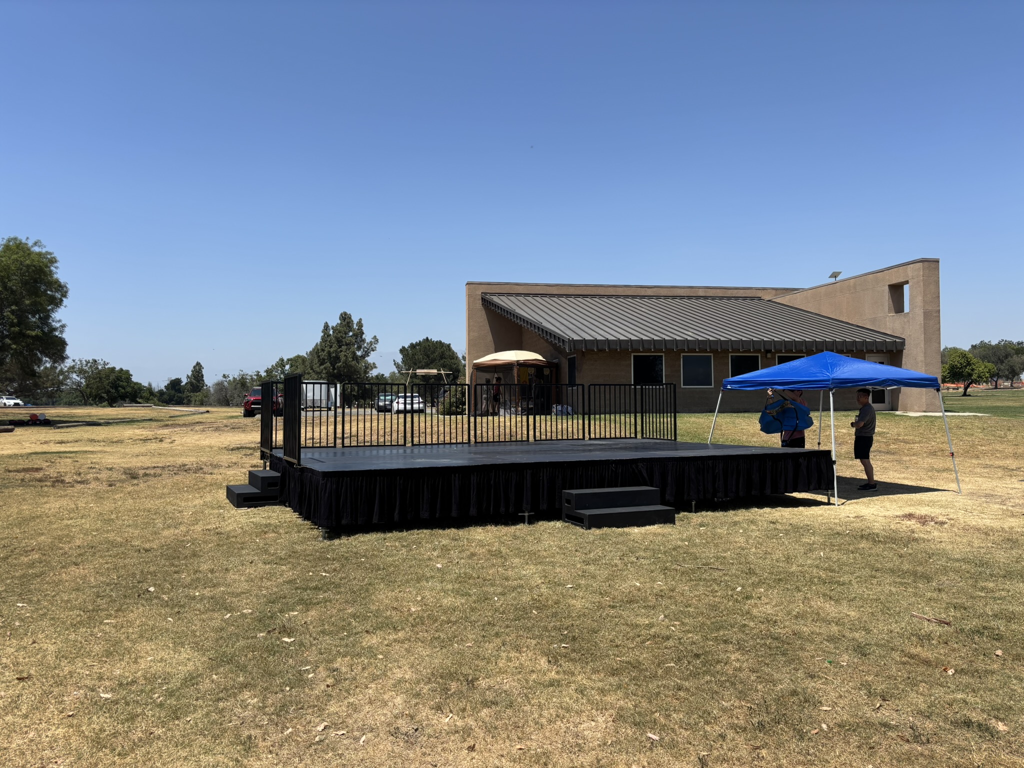 Steeldeck stage at 24x16x2, built at the Chino Park.