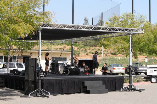 Stage with Lighting Side View - Santiago Canyon College