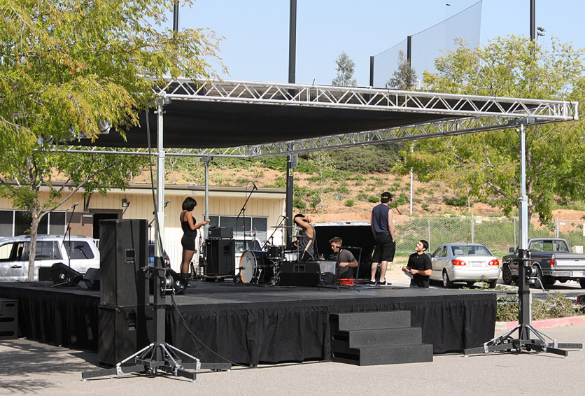 Stage With Lighting Side View