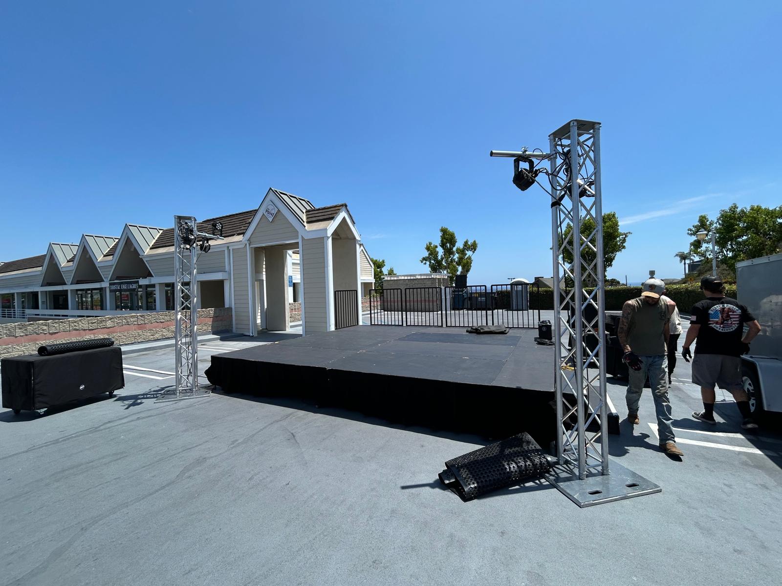 20x16 Stage With Lighing Left Angle
